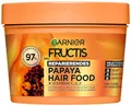 Garnier Fructis Papaya Haarmaske, Leave-In für geschädigtes Haar und mehr Geschmeidigkeit, Reparierend und Regenerierend, Vegane Formel, Ohne Silikone, Hair Food, 3in1, 400ml
