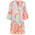 Zwillingsherz Sommerkleid "Power Farben" mit Tasseln, Trompeten Ärmeln und Eingriffstaschen bunt SM (S/M)