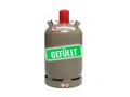 BlueCraft Gas 11 kg Propan Gasflasche Regeneriert gefüllt, Eigentum Propan Gasflasche 11kg Regeneriert gefüllt 10 Jahre geprüft
