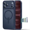 ESR Classic Hybrid für iPhone 18 Pro/17 Pro Hülle, Matt Blau | Ultradünn, Kompatibel mit MagSafe, 3X Militärschutz, Magnetische Hülle, Kratzfest, Anti-Fingerprint, Schlanke Passform
