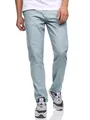 Indicode Herren Haverfield Stoffhose aus Leinen & Baumwolle | Herrenhose Freizeithose Männer Blue Wave, M