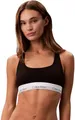 Calvin Klein Damen Bralette Unlined mit Logobund, Schwarz (Black(Ub1)), S