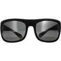 Polaroid Wrap Mens Schwarz Grau Grau Polarisierte Sonnenbrille
