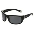 Polaroid PLD 2125/S Herren-Sonnenbrille Vollrand Eckig Kunststoff-Gestell, schwarz
