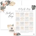 Things of Happiness Spiel Hochzeitsspiel Bingo, Hochzeitsbingo, Spiel Gäste Hochzeit, Kennenlernspiel Hochzeit, 50 Karten, Beige Palmen