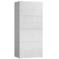 ClassiX Schließfachschrank lichtgrau X-523420, 8 Schließfächer 80,0 x 50,0 x 180,0 cm