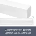 Juskys Polsterbett Paris 180 x 200 cm Kunstleder mit LED, Matratze & Lattenrost - Weiß - Weiß