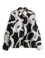 someday Damen Langarmbluse | ZIRVELI Regular Printbluse aus feinem Cotton Voile Black, 36