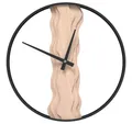 vidaXL Wanduhr Wanduhr Braun Ø35 cm Eisen und Eichenholz