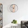 Vidaxx Wanduhr ø35 cm Eisen und Eiche braun