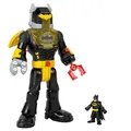 Fisher-Price ​Imaginext DC Super Friends einsetzbarer Batman mit Exo-Anzug als ca. 30 cm großer Roboter mit Lichtern und Geräuschen, ab 3 Jahre, Schwarz, HYG31