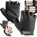 Valkental® - Gepolsterte Fahrradhandschuhe | Weich & Atmungsaktiv | Fahrrad Handschuhe Herren & Damen | Fingerlose Radhandschuhe - MTB/Rennrad/Trekking | Handschuhe Fahrrad Kurz & Leicht