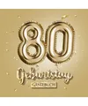 80 Geburtstag - Gästebuch: Gold Deko zum 80.Geburtstag - 80 Jahre Geschenk für