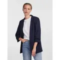 pieces Blusenblazer PCBOSELLA 3/4 BLAZER NOOS Materialmix, regular fit blau M (38)