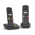 Gigaset E290A Duo Großtastentelefon schwarz