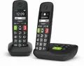 Gigaset E290A DUO Schnurloses Telefon mit Anrufbeantworter Schwarz 2 Mobilteile