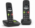 Gigaset E290A Duo schwarz Großtastentelefon,Anrufbeantworter,Verstärker BRANDNEU