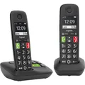 Gigaset E290A DUO Schnurloses Telefon mit Anrufbeantworter Schwarz 2 Mobilteile