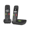 Gigaset E290AD DECT Telefon 2 Mobilteile Basis Ladeschale Anrufbeantworter