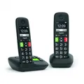 Gigaset E290A Duo Großtastenschnurlostelefon mit AB - schwarz