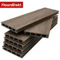 FLOORDIREKT WPC-Terrassendielen Crown - 2 m2 Komplettset 220 cm - Beidseitig nutzbar & flexibel erweiterbar - Braun