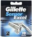 Gillette Sensor Excel Klingen, 10 Stück