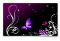 Silent Monsters Mauspad 240 x 200 mm Stoff Mousepad Schmetterling lila - Vernähter Rand rutschfest Gaming Büro Office Homeoffice - 24 x 20 cm Mouse Pad Mat - Mausunterlage klein alle Maus Arten