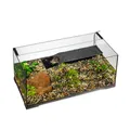 Exo Terra Turtle Haven, Glasterrarium für Wasserschildkröten, integriertes Filtersystem mit Landbereich & 150W Heizer, Bodenabfluss, 90 x 45 x 37 cm