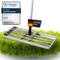 ATHELON®Rasenrakel Nivellierungsrechen Flächenebner aus Edelstahl mit Gummigriff
