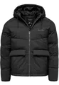 Amaci&Sons Herren Gefütterte Winter Jacke für Männer mit Kapuze 9122 Schwarz XXL