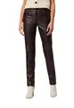 RICANO Donna - Damen Lederhose in Biker-Optik (Slim Fit/Regular Waist) – echtes (Premium) Ziegen Leder (Braun, 2XL)