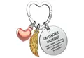 FABACH Schlüsselanhänger Glücksbringer Herz und Engelsflügel mit Gravur "Beste Kollegin"