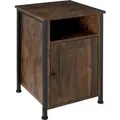 Tectake Nachttisch Blackburn Industrial Style Holz und Stahl  42 x 40 x 60 50 cm Industrial Holz Dunkel  Rustikal