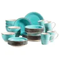 Mäser 931614 Kombiservice Lumaca für 6 Personen, Steingut, türkis (1 Set, 30-teilig)