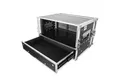 MUSIC STORE Koffer, Pro Case 4HE Combo, Holz-Rack, Funkmikrofon Transport