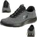 Skechers Sport Mens SUMMITS FORTON Sneakers WIDE FIT Herren Schuhe Schwarz, Schuhgröße:43 EU