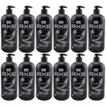 Axe BLACK 3in1 Duschgel 12 x 900ml XXL Flasche mit Spender vegan 12H Pflege