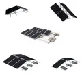 Balkonkraftwerk Halterung Aufständerung Komplettset Ost-West vertikal für 2 Panele PV Modul Dach Solar Flachdach 10-40°