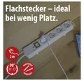Brennenstuhl 4-Fach Steckdosenleiste Comfort-Line Plus 1153120100 Steckdosenleiste (Kabellänge 2.00 m), erhöhter Berührungsschutz, mit Hängelasche