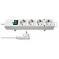 Brennenstuhl Steckdosenleiste Comfort-Line 4-fach-Flachstecker-kindersicher-weiß