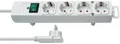 Brennenstuhl Comfort-Line Plus Steckdosenleiste mit Flachstecker 4-fach weiss 2m