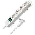 Brennenstuhl Comfort-Line Plus, Steckdosenleiste 4-fach Mehrfachsteckdose, weiß