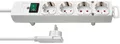 Brennenstuhl Comfort-Line Plus Steckdosenleiste 4-fach mit Flachstecker weiß 2m