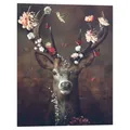 Wandbild Bild Deco-Panel Kunstdruck Braun Rot Rosa 40 x 50 cm Hirsch