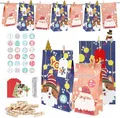 Adventskalender Befüllen XXL Geschenktüten Weihnachtskarten 24-teilig