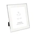 Isaac Jacobs Bilderrahmen, 25.4x30.5 cm, mattiert, 20.3x25.4 cm, Metall, klassischer Bilderrahmen für Tischplatte und zum Aufhängen, Dekoration für Zuhause und Büro, mattiert, Silber.