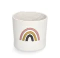Zeller Present Aufbewahrungskorb 'Rainbow', Baumwolle/Polyester, weiß, ca. Ø 25 x 22 cm