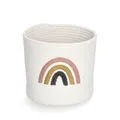 Zeller Aufbewahrungskorb 'Rainbow' Baumwolle/Polyester weiß ca. Ø 25 x 22 cm