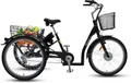 SachsenRAD E-Bike Cargo Lastenrad T3A 250W 36V,16AH|100Nm BAFANG Mittelmotor mit 8-Gangschaltung für Kindertransport Ebike Pedelec,LG-Zelle schwarz inkl.Regenabdeckung