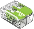 WAGO 221-422 221 Verbindungsklemme flexibel: 0.14-4mm² starr: 0.2-4mm² Polzahl: 2 100 St. Transparent, Grün